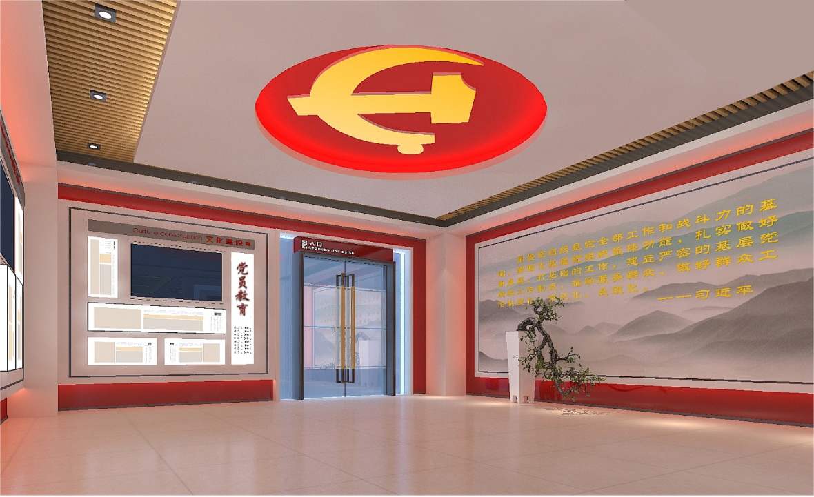 展台搭建要有层次感，注重突出产品特色。